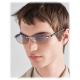 Prada - Prada Eyewear Collection - Occhiali da Sole Rettangolare - Argento Iris Sfumate Sole - Prada Collection
