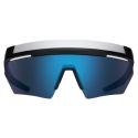 Prada - Prada Linea Rossa Impavid - Mask Sunglasses - Opaque Black Blue Mirrored - Prada Collection