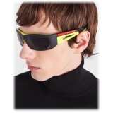 Prada - Prada Linea Rossa Impavid - Mask Sunglasses - Opaque Black Fluo Yellow - Prada Collection