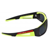 Prada - Prada Linea Rossa Impavid - Mask Sunglasses - Opaque Black Fluo Yellow - Prada Collection