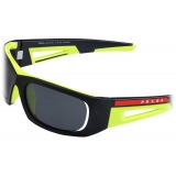 Prada - Prada Linea Rossa Impavid - Mask Sunglasses - Opaque Black Fluo Yellow - Prada Collection