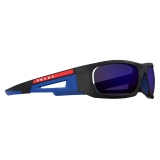 Prada - Prada Linea Rossa Impavid - Mask Sunglasses - Opaque Black Blue - Prada Collection