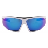 Prada - Prada Linea Rossa Impavid - Mask Sunglasses - Rubberized White Black Cyan - Prada Collection