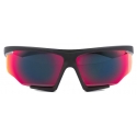 Prada - Prada Linea Rossa Impavid - Mask Sunglasses - Rubberized Black Red Irisdescent - Prada Collection