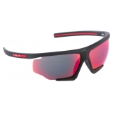 Prada - Prada Linea Rossa Impavid - Mask Sunglasses - Rubberized Black Red Irisdescent - Prada Collection