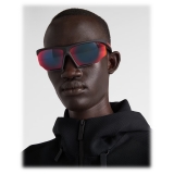 Prada - Prada Linea Rossa Impavid - Mask Sunglasses - Rubberized Black Red Irisdescent - Prada Collection