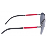 Prada - Prada Linea Rossa - Pilot Sunglasses - Lead Gray Black Textured - Prada Collection