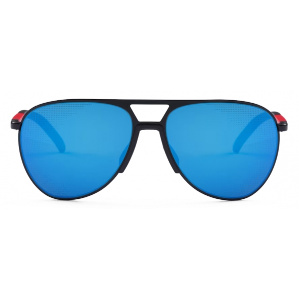 Prada - Prada Linea Rossa - Pilot Sunglasses - Opaque Black Gradient Cyan Textured - Prada Collection