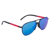 Prada - Prada Linea Rossa - Pilot Sunglasses - Opaque Black Gradient Cyan Textured - Prada Collection