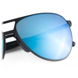 Prada - Prada Linea Rossa - Pilot Sunglasses - Opaque Black Gradient Cyan Textured - Prada Collection