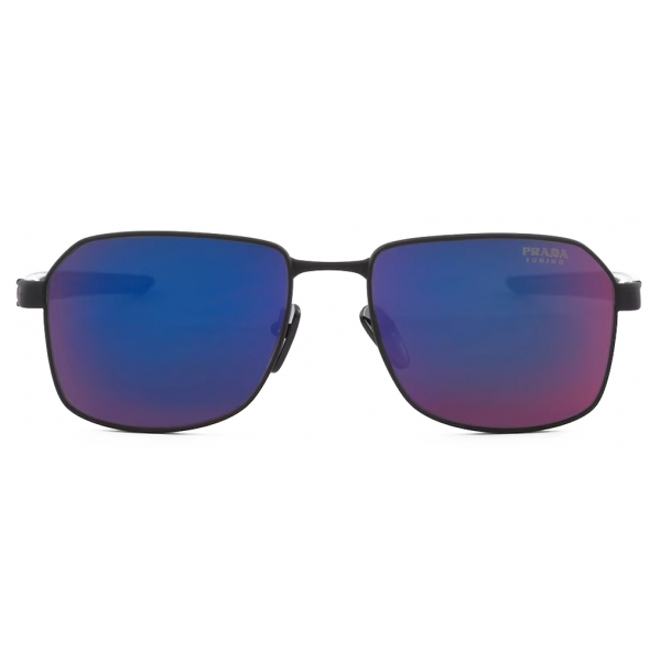 Prada - Prada Linea Rossa - Pilot Sunglasses - Rubberized Black Red Irisdescent - Prada Collection