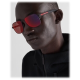 Prada - Prada Linea Rossa - Pilot Sunglasses - Rubberized Black Red Irisdescent - Prada Collection