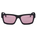 Prada - Prada Eyewear - Rectangular Sunglasses - Black Fuchsia - Prada Collection