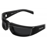 Prada - Prada Runway - Rectangular Sunglasses - Black Slate Gray - Prada Collection