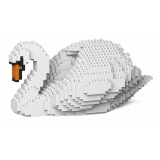 Jekca - Swan 01S - Lego - Sculpture - Construction - 4D - Brick Animals - Toys