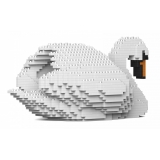 Jekca - Swan 01S - Lego - Sculpture - Construction - 4D - Brick Animals - Toys