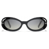 Chanel - Oval Sunglasses - Black Gray Gradient - Chanel Eyewear