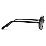 Chanel - Oval Sunglasses - Black Gray Gradient - Chanel Eyewear