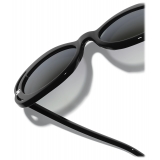 Chanel - Oval Sunglasses - Black Gray Gradient - Chanel Eyewear