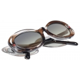 Chanel - Oval Sunglasses - Gray Tortoise Gray Gradient - Chanel Eyewear