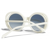 Chanel - Round Sunglasses - White Gray Gradient - Chanel Eyewear