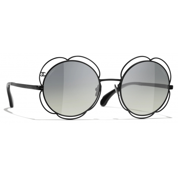 Chanel - Round Sunglasses - Black Gray Gradient - Chanel Eyewear