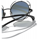 Chanel - Round Sunglasses - Black Gray Gradient - Chanel Eyewear