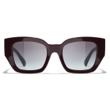 Chanel - Square Sunglasses - Burgundy Gray Gradient - Chanel Eyewear