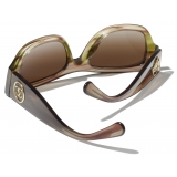 Chanel - Rectangular Sunglasses - Khaki Brown Gradient - Chanel Eyewear