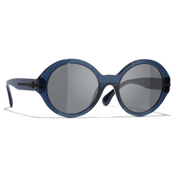 Chanel - Round Sunglasses - Blue Gray - Chanel Eyewear - Avvenice