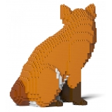 Jekca - Fox 02S - Lego - Sculpture - Construction - 4D - Brick Animals - Toys