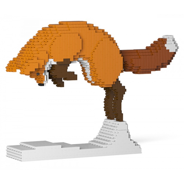Jekca - Fox 04S - Lego - Sculpture - Construction - 4D - Brick Animals - Toys