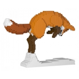 Jekca - Fox 04S - Lego - Sculpture - Construction - 4D - Brick Animals - Toys
