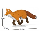 Jekca - Fox 05S - Lego - Scultura - Costruzione - 4D - Animali di Mattoncini - Toys