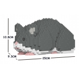 Jekca - Hamster 02S-M02 - Lego - Scultura - Costruzione - 4D - Animali di Mattoncini - Toys