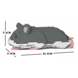 Jekca - Hamster 03S-M02 - Lego - Scultura - Costruzione - 4D - Animali di Mattoncini - Toys