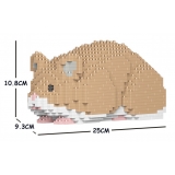 Jekca - Hamster 02S-M01 - Lego - Scultura - Costruzione - 4D - Animali di Mattoncini - Toys