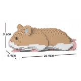 Jekca - Hamster 03S-M01 - Lego - Scultura - Costruzione - 4D - Animali di Mattoncini - Toys