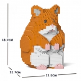 Jekca - Hamster 01S-M03 - Lego - Scultura - Costruzione - 4D - Animali di Mattoncini - Toys