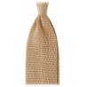 Viola Milano - Knitted Solid V-End Silk Tie - Red - Handmade in Italy - Luxury Exclusive Collection