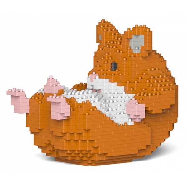 Jekca - Hamster 04S-M03 - Lego - Scultura - Costruzione - 4D - Animali di Mattoncini - Toys