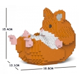 Jekca - Hamster 04S-M03 - Lego - Sculpture - Construction - 4D - Brick Animals - Toys