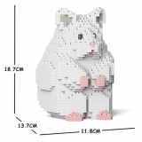 Jekca - Hamster 01S-M04 - Lego - Scultura - Costruzione - 4D - Animali di Mattoncini - Toys