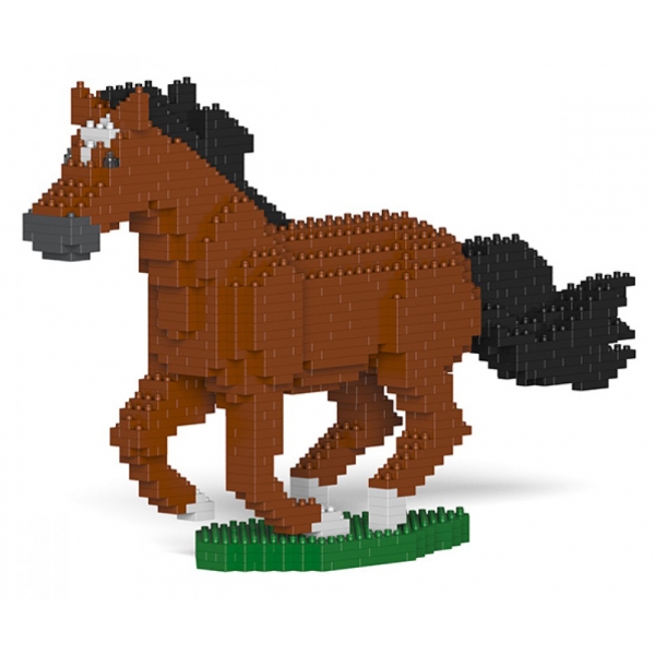 Jekca - Horse 01S-M01 - Lego - Scultura - Costruzione - 4D - Animali di Mattoncini - Toys