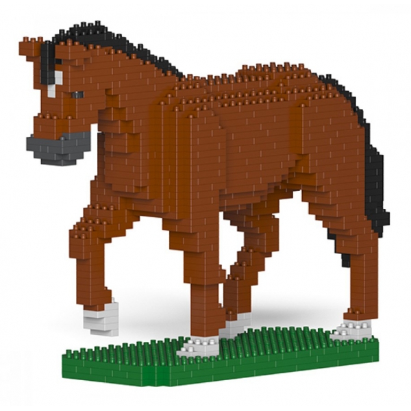 Jekca - Horse 02S-M01 - Lego - Scultura - Costruzione - 4D - Animali di Mattoncini - Toys