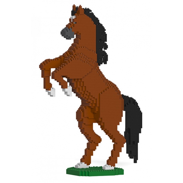 Jekca - Horse 03S-M01 - Lego - Scultura - Costruzione - 4D - Animali di Mattoncini - Toys