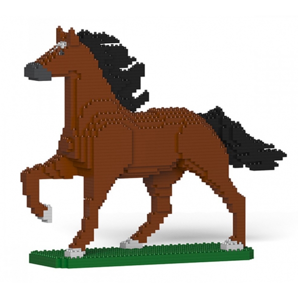 Jekca - Horse 04S-M01 - Lego - Scultura - Costruzione - 4D - Animali di Mattoncini - Toys