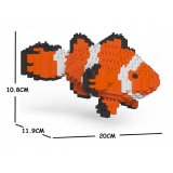 Jekca - Clownfish 01S - Lego - Sculpture - Construction - 4D - Brick Animals - Toys