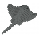 Jekca - Stingray 01S - Lego - Sculpture - Construction - 4D - Brick Animals - Toys