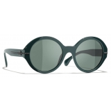 Chanel - Round Sunglasses - Green - Chanel Eyewear